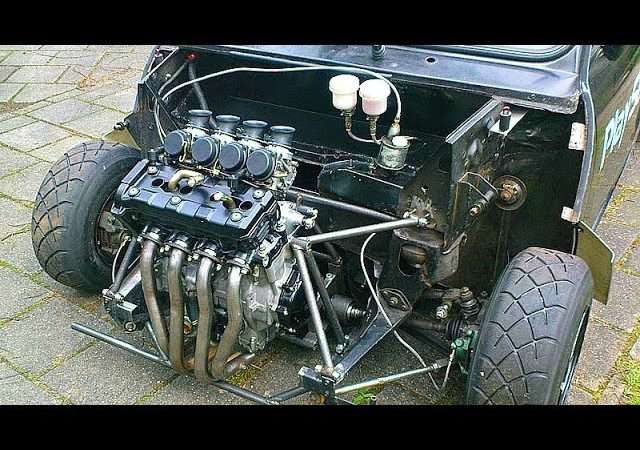 Автомобиль с двигателем от мотороллера