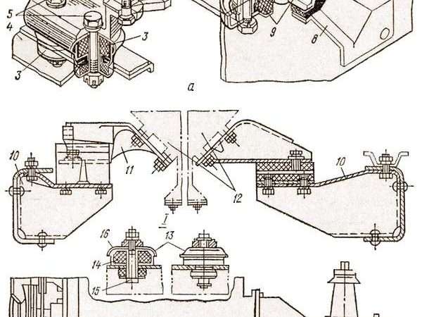Как двигатель крепится к раме автомобиля