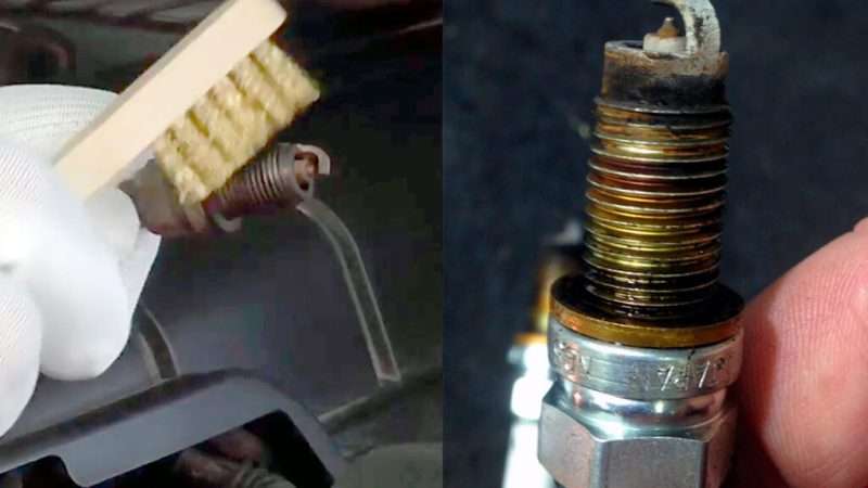 Очистка свечей двигателя автомобиля от нагара