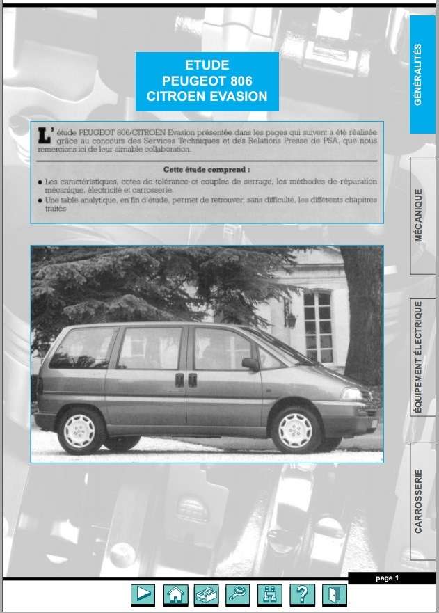 Ремонт и эксплуатация автомобиля Ситроен Эвазион