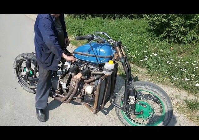 Мотоцикл Урал с двигателем от автомобиля