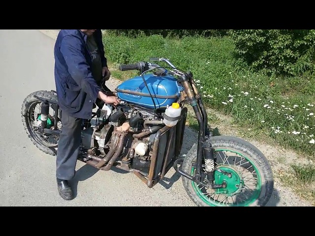 Мотоцикл Урал с двигателем от автомобиля